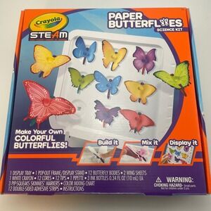 Crayola Paper Butterflies STEAM Science Kit Craft Activity Ages 7+ New